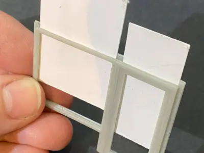 SHOP DOOR AND WINDOW 7MM SCALE O GAUGE MODEL RAILWAY 3D print model