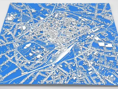 Cityscape Cambrai France 3D model