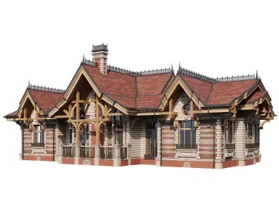 Classic modern house 2 3D model