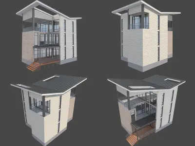 Modern House 18 3D model purchase