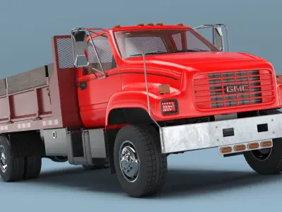  Chevrolet Kodiak C6500 Work Truck with Flatbed Red 