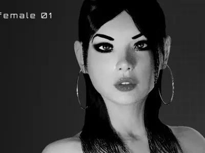 Female 01 Low-poly 3D model