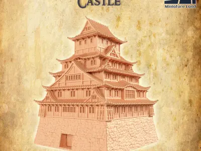 Samurai Castle  Tabletop Terrain 28 MM 3D print model