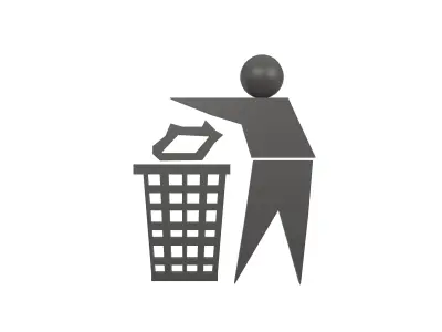 Recycle Symbols v7 006 Low-poly 3D model