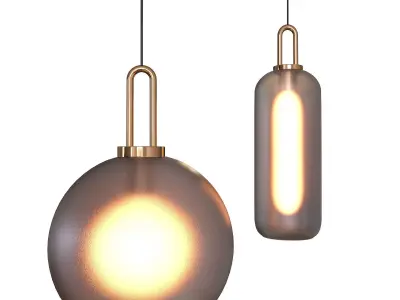Iona glass pendant lamp 3D model
