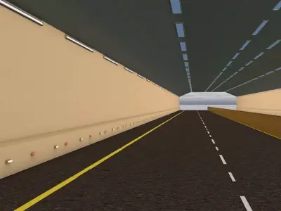 Road Tunnel 2 Low-poly 3D model