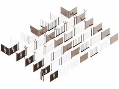 Sci-fi fences series 3D model