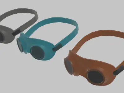 LOW-POLY SCI-FI GLASSES Low-poly 3D model