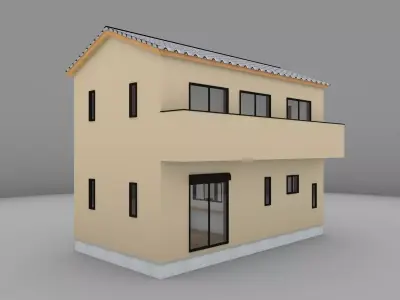 House model for background 30 Low-poly 3D model