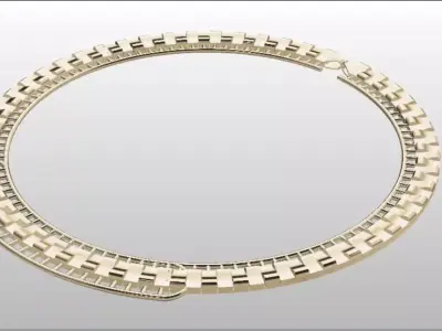 jewelry necklace gold  3D print model