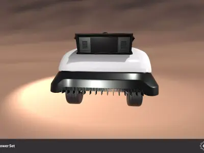 Robotic Lawn Mower Set Low-poly 3D model