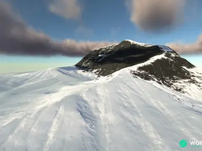 Snow Mountain 01 3D model