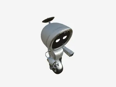 Wheel Robot H05 Steel - SciFi Character Design Low-poly 3D model