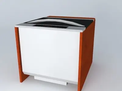 Kitchen Red Royal Oven Cabinet 3D model