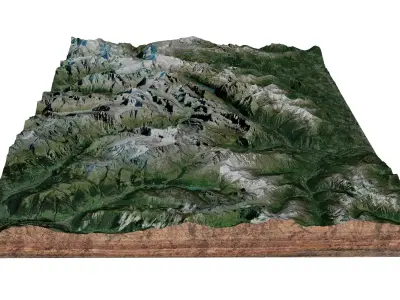 Alps Valle D Aosta Italy 3D model