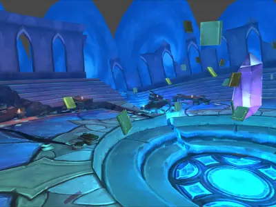 Fantasy Chess RPG Environment - Magic Hall Low-poly 3D model