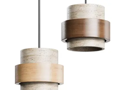 Cole Travertine Pendant 3D model