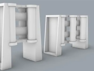 Fairlead Set  Low-poly 3D model