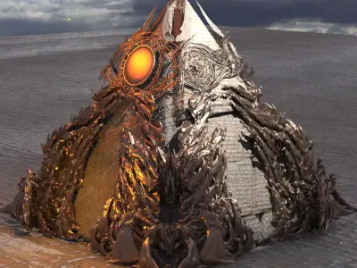 Sun God Pyramid 3D model