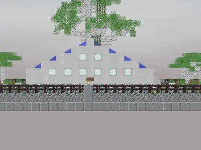 Minecraft Park  Low-poly 3D model