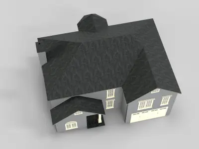 British House Design 12T2  Low-poly 3D model