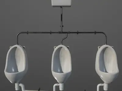 Urinals Low-poly 3D model