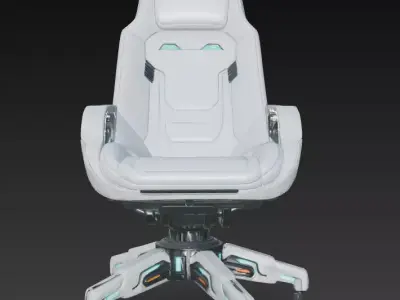 Futuristic Sci-fi chair Low-poly 3D model buy