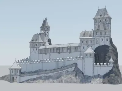 Trosky Castle Upper Stronghold 1 to 400 Scale 3D print model