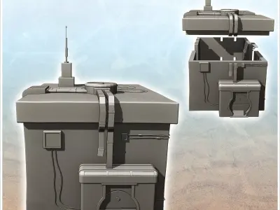 Futuristic house with bionic door and exterior drainpipes 18 - F 3D print model