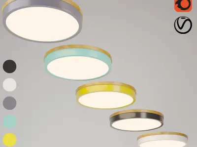 collection ceiling lamp 01 3D Model Pack