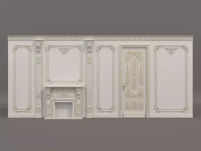 Wall Molding in Classic French style 51 3D model