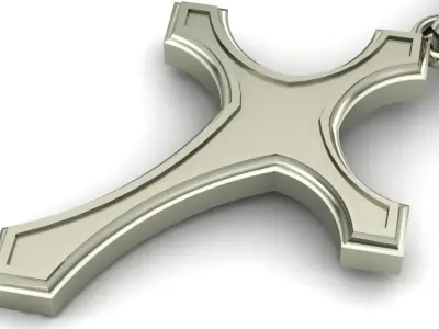 Light Gold Cross New Design  CP 59 3D print model