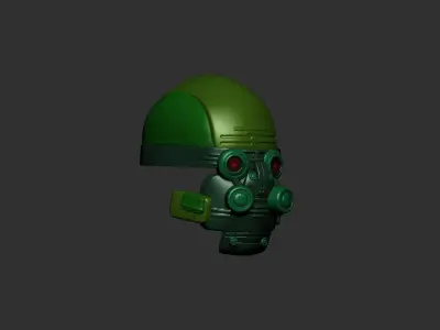  helmet scifi high poly ver 7 sculpt 3d printable  3D model