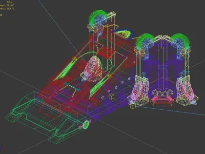 Machinery - intact - wall slope 01 3D model