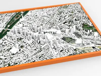 Cityscape Paris France 3D model
