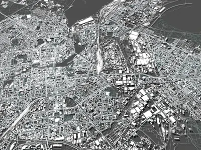 Cityscape Ekaterinburg Russia 3D model
