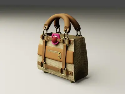Lady Femdom Handbag Low-poly 3D model