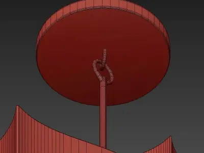 Grand Lotus Black Chandelier 3D model