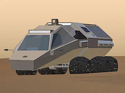 Mars Rover Low-poly 3D model