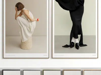 Plaster Photo Frame Collections 4 3D Model Pack