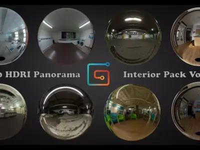 HDRI 360 panorama Interior pack Vol 01 3D model