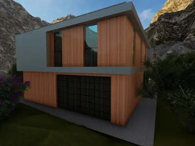 Modern two storey villa 3D model 3D print model