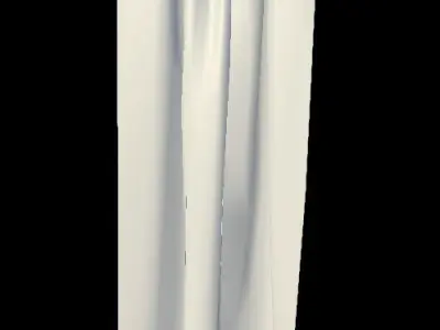 Curtain shower Low-poly 3D model