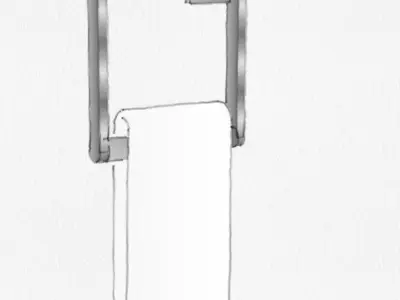 Restoration Hardware Lambeth Knurled Towel Ring 3D model