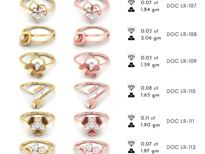 Light WT Rings 3DM Files-Check Description 3D print model