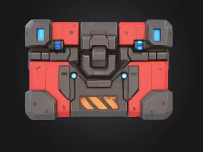 Tech Supply Crate Low-poly 3D model