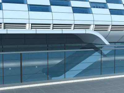 Light Rail Station 3D model