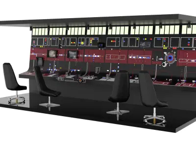 Set 3c - Control Panels Wall straight 1-6 scale Hottoys  3D print model