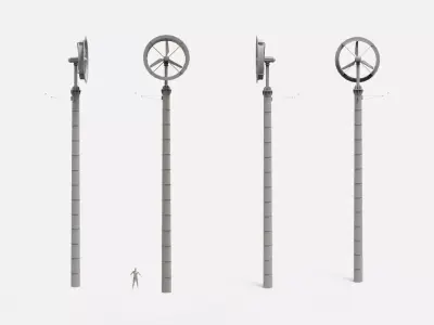 Wind turbine 4 3D model