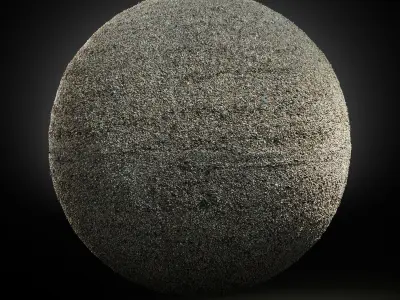 Seamless PBR Scanned Small Parking Gravel 3x3 meter Texture